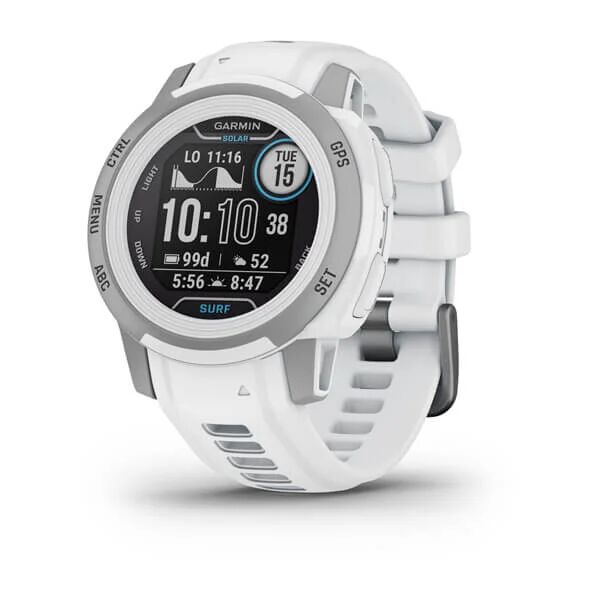 garmin smartwatch  instinct 2s solar surf 2,01 cm (0.79) mip 40 mm digitale 156 x pixel grigio, bianco gps (satellitare) [010-02564-03]