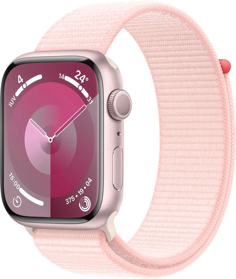 apple smartwatch  watch series 9 45 mm digitale 396 x 484 pixel touch screen rosa wi-fi gps (satellitare) [mr9j3qf/a]