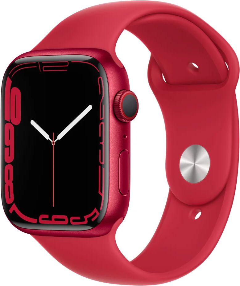 apple smartwatch  watch series 7 oled 45 mm digitale touch screen 4g rosso wi-fi gps (satellitare) [mkju3fd/a]