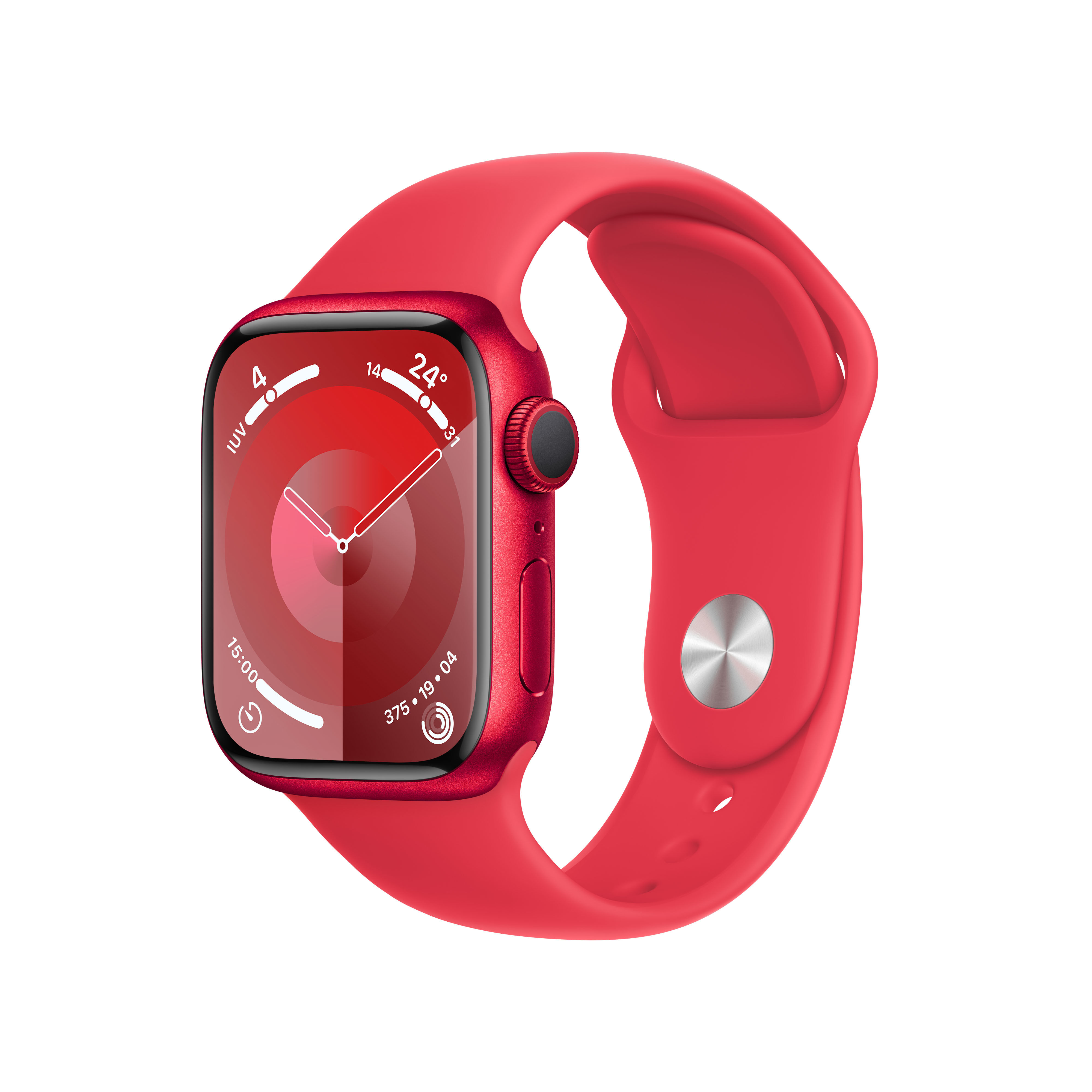 apple smartwatch  watch series 9 41 mm digitale 352 x 430 pixel touch screen rosso wi-fi gps (satellitare) [mrxg3qf/a]