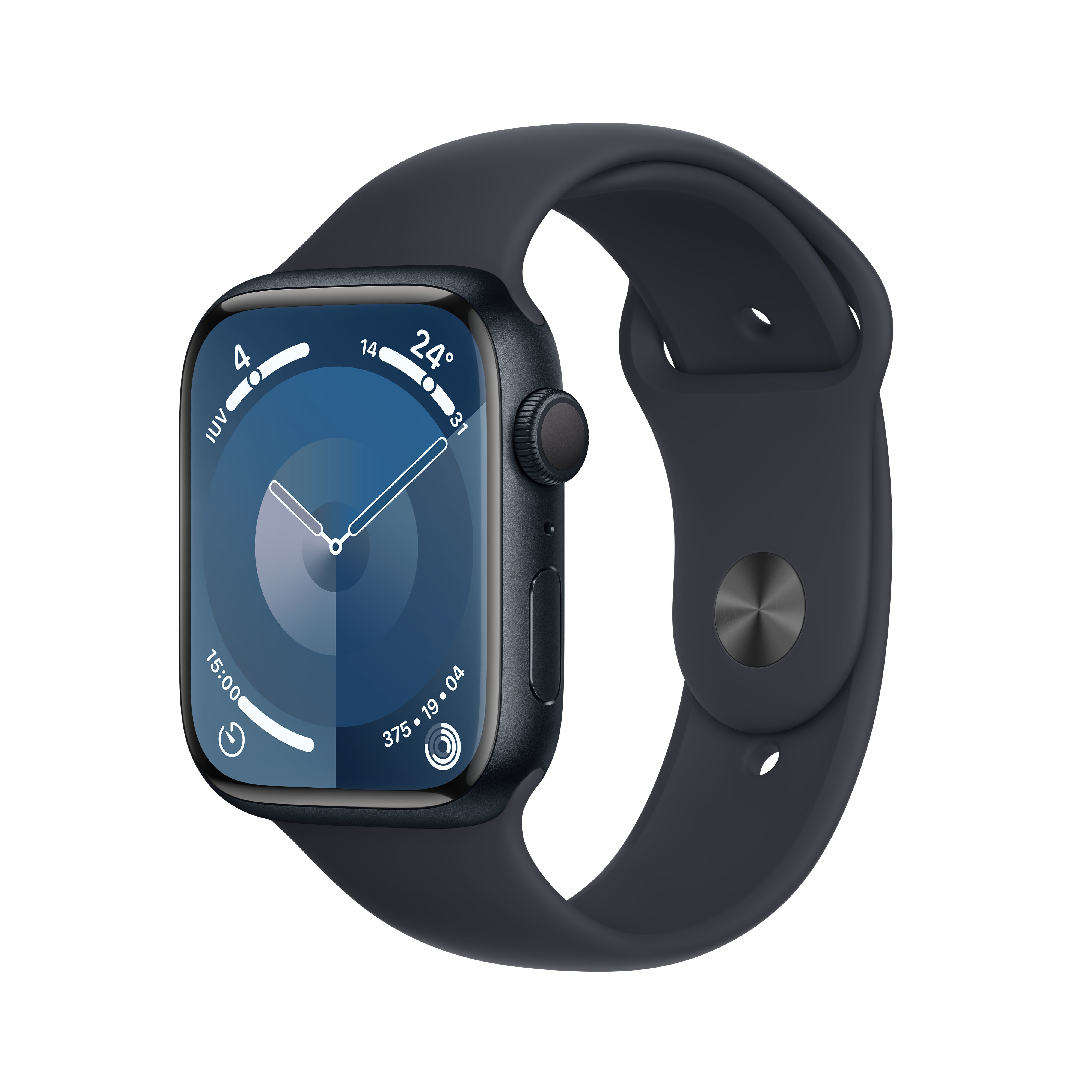 apple smartwatch  watch series 9 45 mm digitale 396 x 484 pixel touch screen nero wi-fi gps (satellitare) [mr9a3qf/a]