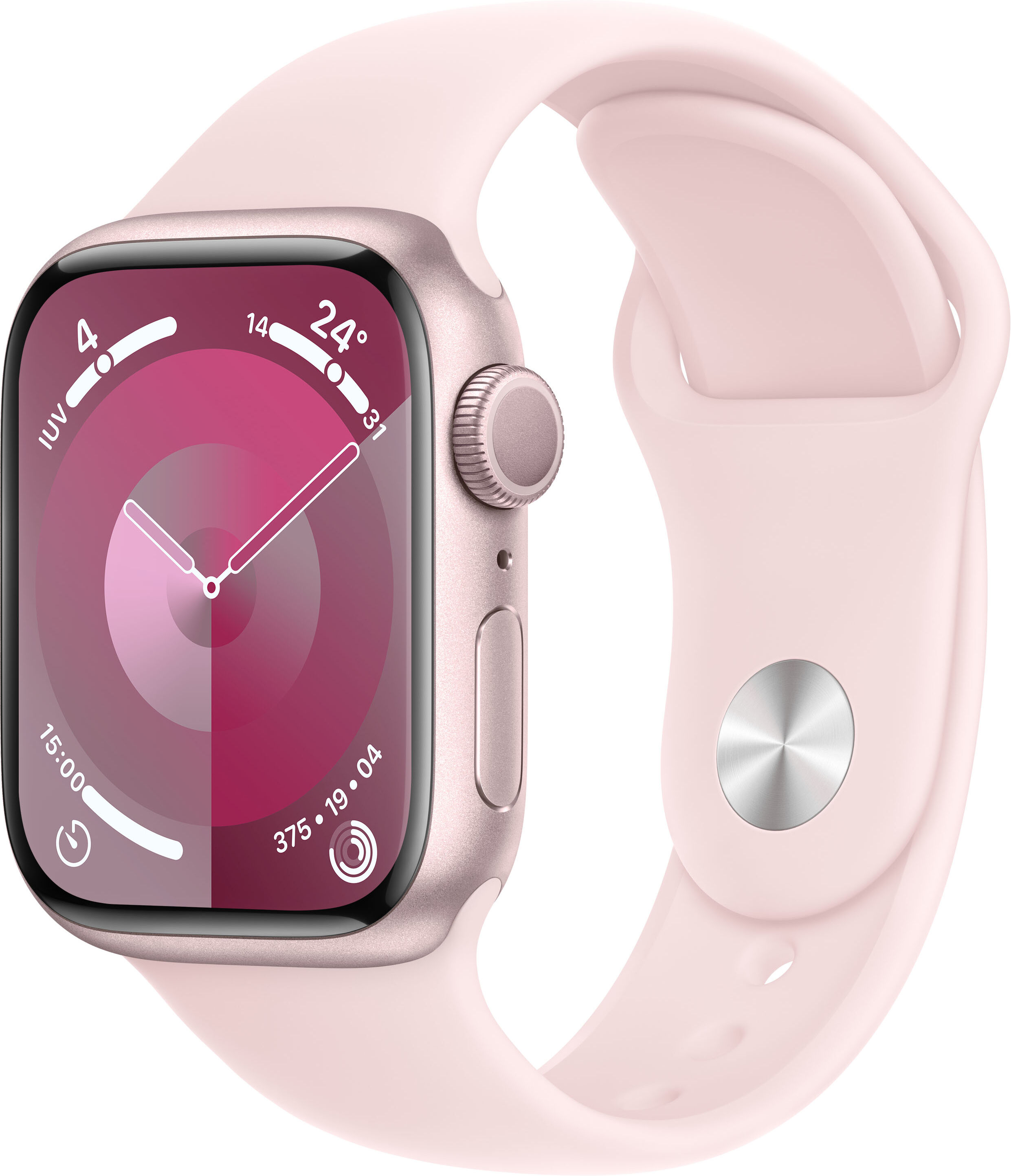 apple smartwatch  watch series 9 41 mm digitale 352 x 430 pixel touch screen rosa wi-fi gps (satellitare) [mr943qf/a]