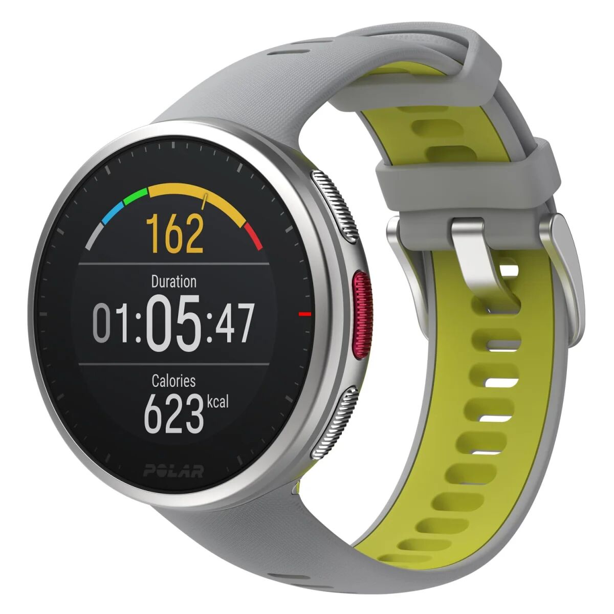 Polar Smartwatch  Vantage V2 3,05 cm (1.2") 47 mm MIP Grigio, Lime GPS (satellitare) [90083650]