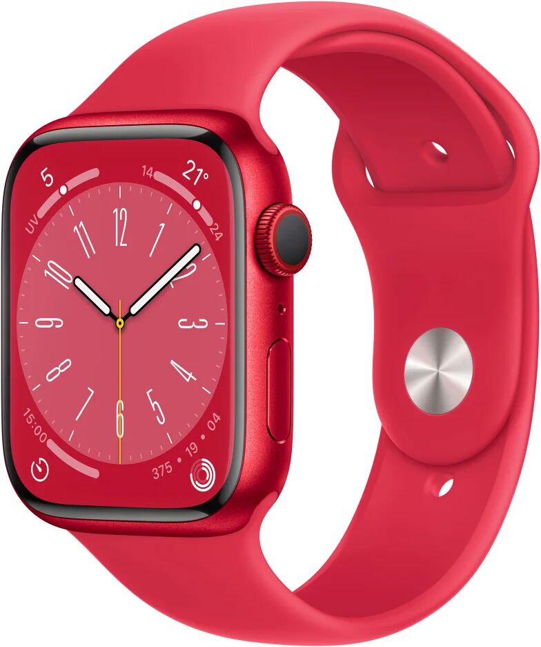 Apple Smartwatch  Watch Series 8 OLED 45 mm Digitale 396 x 484 Pixel Touch screen 4G Rosso Wi-Fi GPS (satellitare) [MNKA3FD/A]