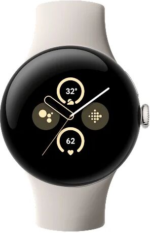 Google Smartwatch  Pixel Watch 2 AMOLED 41 mm Digitale Touch screen Argento Wi-Fi GPS (satellitare) [GA05031-DE]