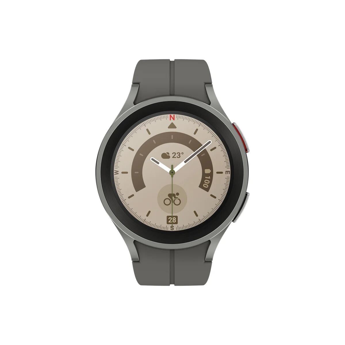 Samsung Smartwatch  Galaxy Watch5 Pro 3,56 cm (1.4") OLED 45 mm Digitale 450 x Pixel Touch screen Titanio Wi-Fi GPS (satellitare) [SM-R920NZTAEUB]