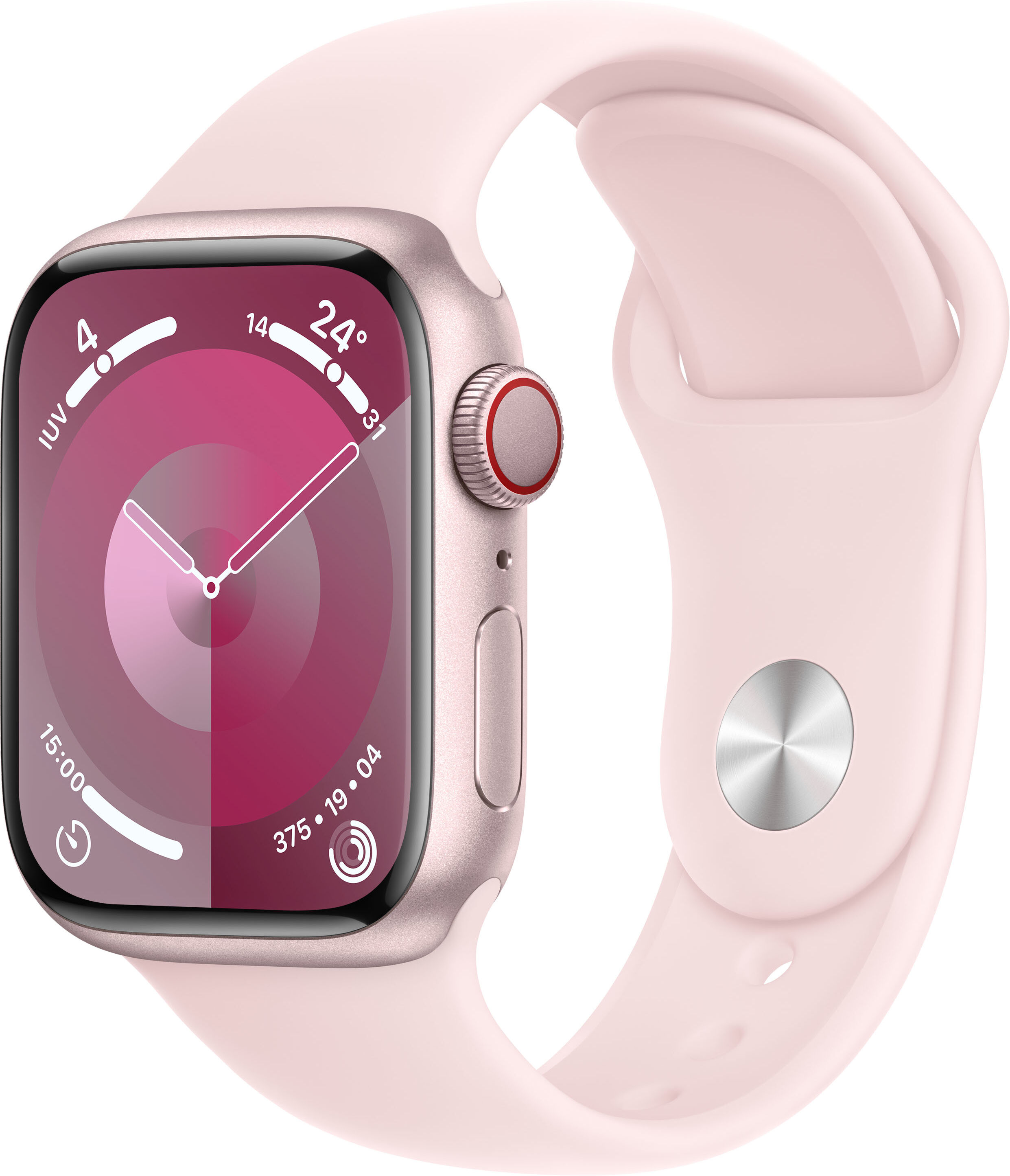 Apple Smartwatch  Watch Series 9 41 mm Digitale 352 x 430 Pixel Touch screen 4G Rosa Wi-Fi GPS (satellitare) [MRHY3QF/A]