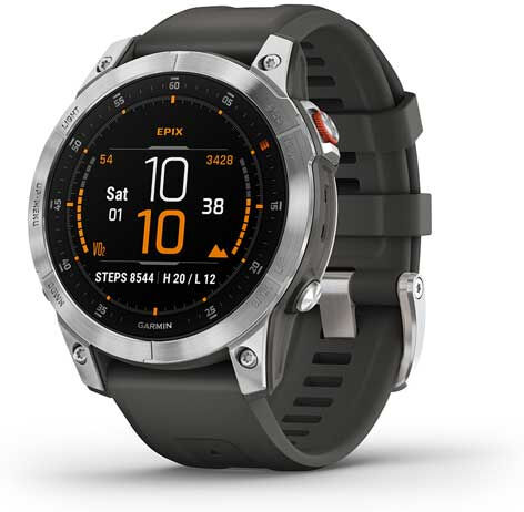 Garmin Smartwatch  epix 3,3 cm (1.3") AMOLED 47 mm Digitale 416 x Pixel Touch screen Argento Wi-Fi GPS (satellitare) [010-02582-01]