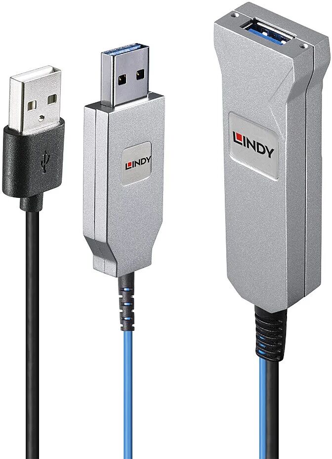 Lindy 43346 cavo USB 100 m 3.2 Gen 1 (3.1 1) A 2 x Blu, Argento [43346]