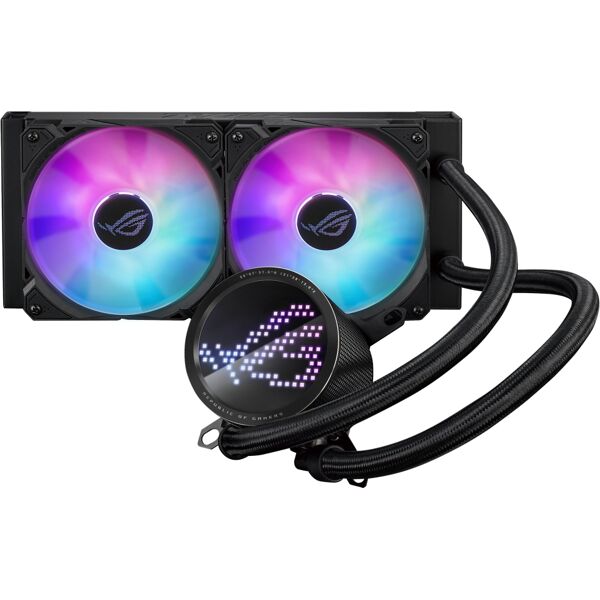 asus ventola per pc  rog ryuo iii 240 argb processore kit di raffreddamento a liquido 12 cm nero [90rc00j1-m0uay0]