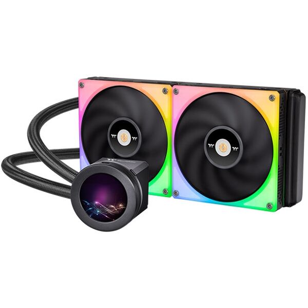 thermaltake ventola per pc  toughliquid ultra 280 rgb case computer raffreddatore di liquidi tutto in uno nero [cl-w371-pl14sw-a]