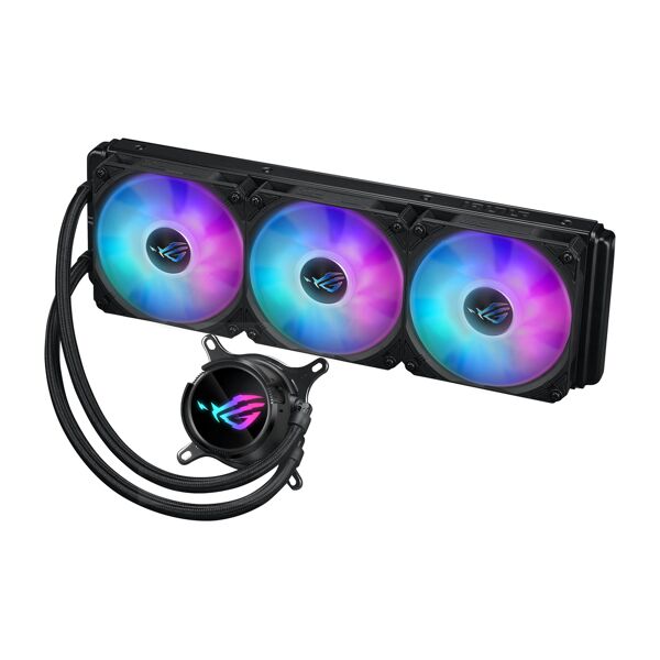 asus ventola per pc  rog strix lc iii 360 argb processore kit di raffreddamento a liquido 12 cm nero [90rc00t1-m0uay0]