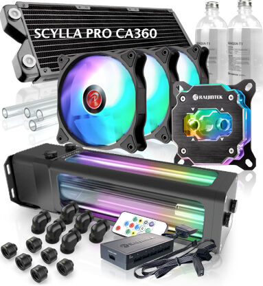 raijintek ventola per pc  scylla pro ca360 processore kit di raffreddamento a liquido multicolore [0r10b00216]