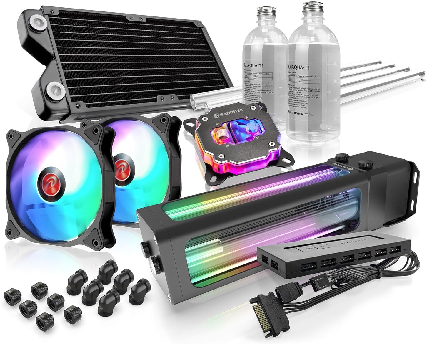 raijintek ventola per pc  scylla pro ca240 processore kit di raffreddamento a liquido 12 cm multicolore [0r10b00215]