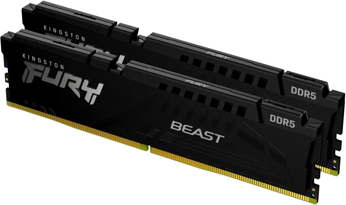 Kingston Memoria  FURY Beast 64 GB 6000 MT/s DDR5 CL40 DIMM (Kit da 2) Black XMP [KF560C40BBK2-64]