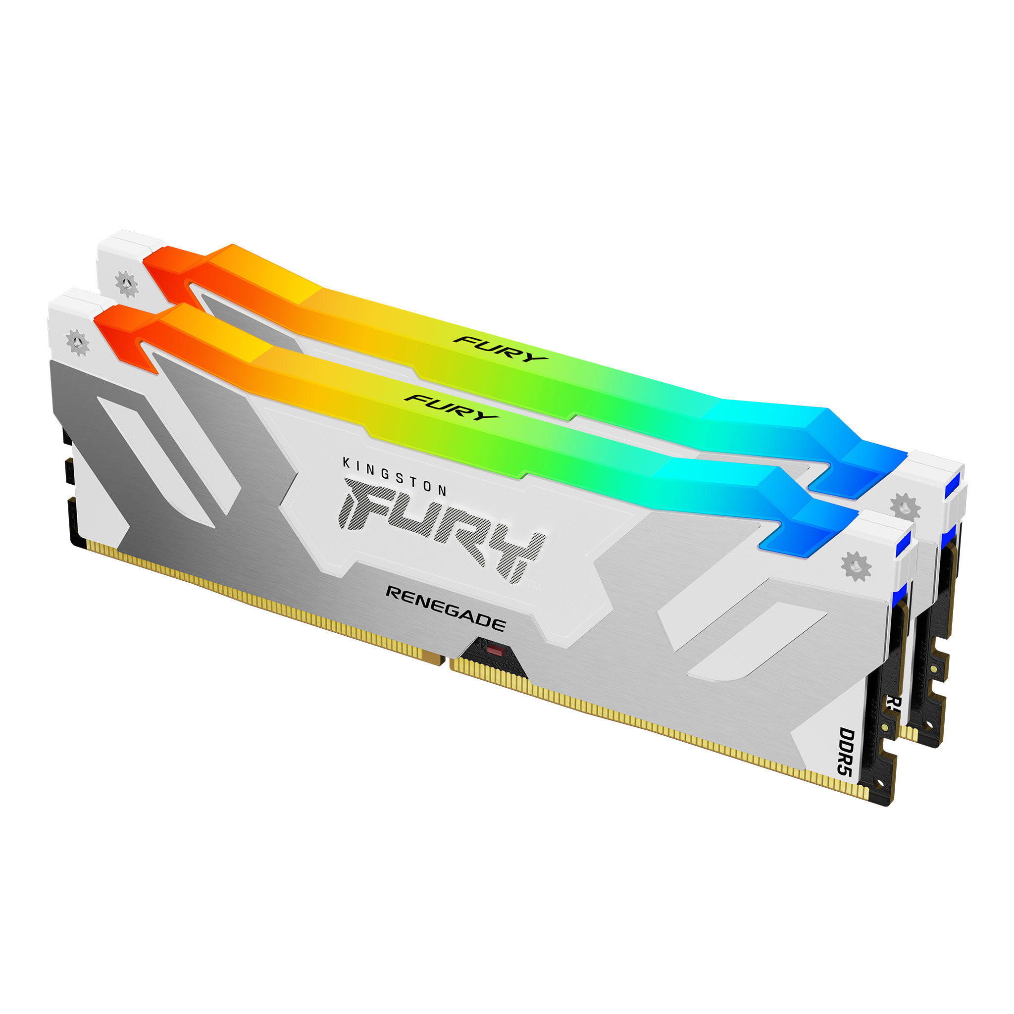 Kingston Memoria  FURY 64GB 6000MT/s DDR5 CL32 DIMM (Kit of 2) Renegade RGB White XMP [KF560C32RWAK2-64]