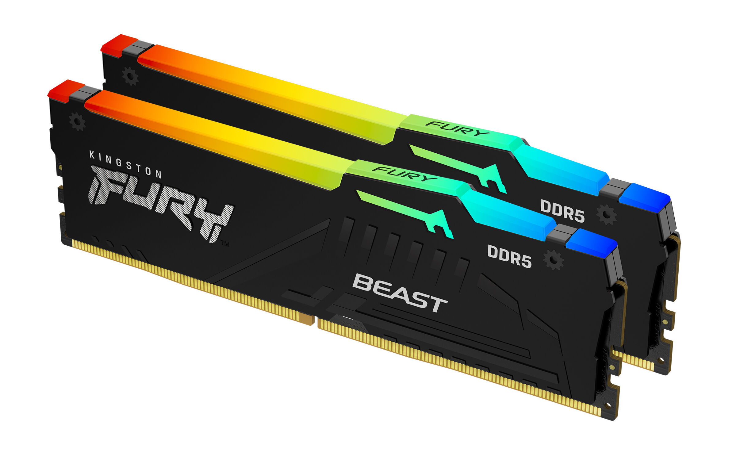 Kingston Memoria  FURY Beast 64 GB 6000 MT/s DDR5 CL36 DIMM (Kit da 2 moduli) RGB EXPO [KF560C36BBEAK2-64]