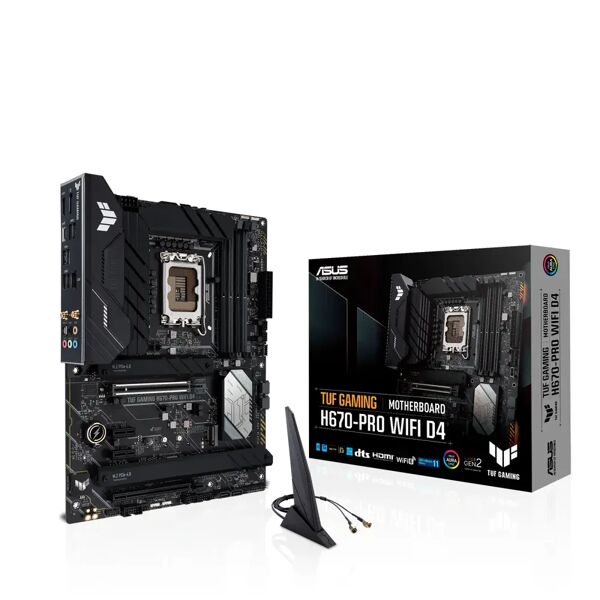 asus scheda madre  tuf gaming h670-pro wifi d4 intel h670 lga 1700 atx [90mb1900-m0eay0]