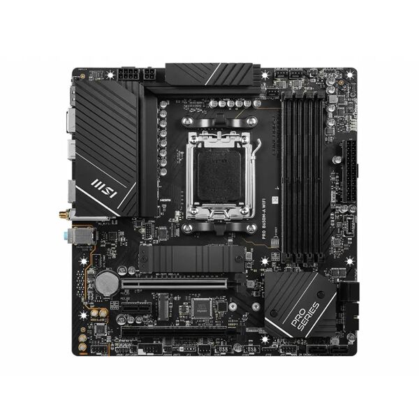 msi scheda madre  pro b650m-a wifi amd b650 presa di corrente am5 micro atx [7d77-001r]