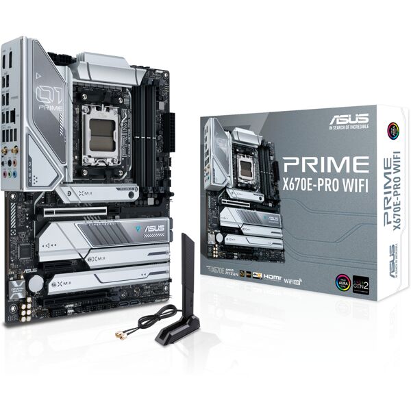 asus scheda madre  prime x670e-pro wifi amd x670 presa di corrente am5 atx [90mb1bl0-m0eay0]