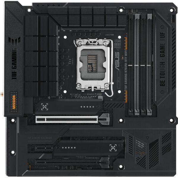 asus scheda madre  tuf gaming b760m-btf wifi intel b760 lga 1700 micro atx [90mb1g50-m0eay0]