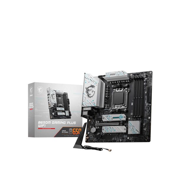 msi b650m gaming plus wifi scheda madre amd b650 presa di corrente am5 micro atx [b650m wi]