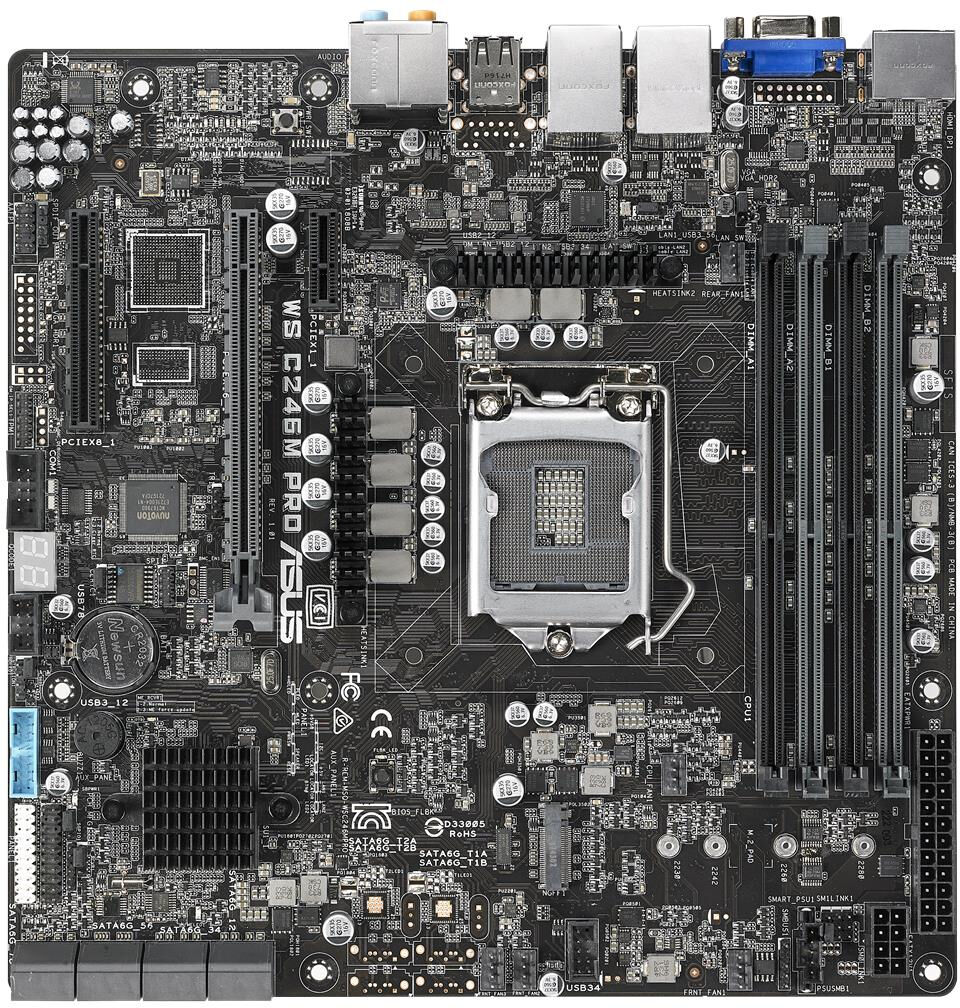 asus scheda madre  ws c246m pro intel c246 lga 1151 (socket h4) micro atx [90sw00e0-m0eay0]