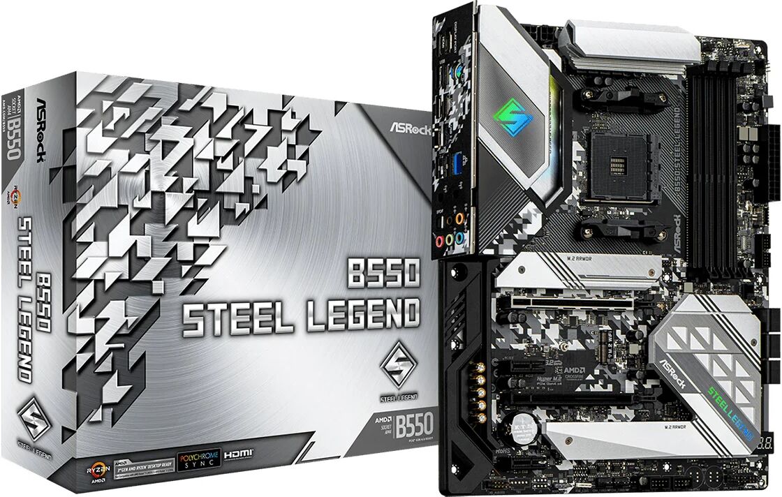 ASRock Scheda madre  B550 Steel Legend AMD Socket AM4 ATX [90-MXBDF0-A0UAYZ]