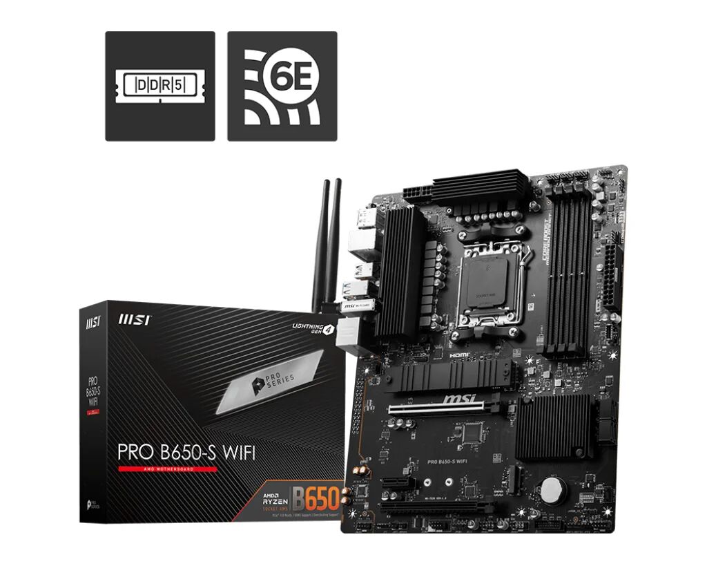 MSI PRO B650-S WIFI scheda madre AMD B650 Presa di corrente AM5 ATX [PRO WIFI]