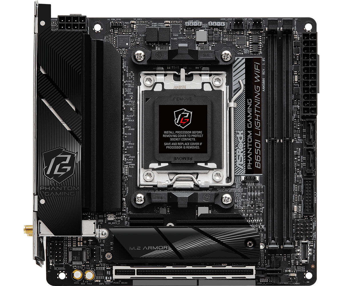 ASRock Scheda madre  B650I Lightning WiFi AMD B650 Presa di corrente AM5 mini ITX