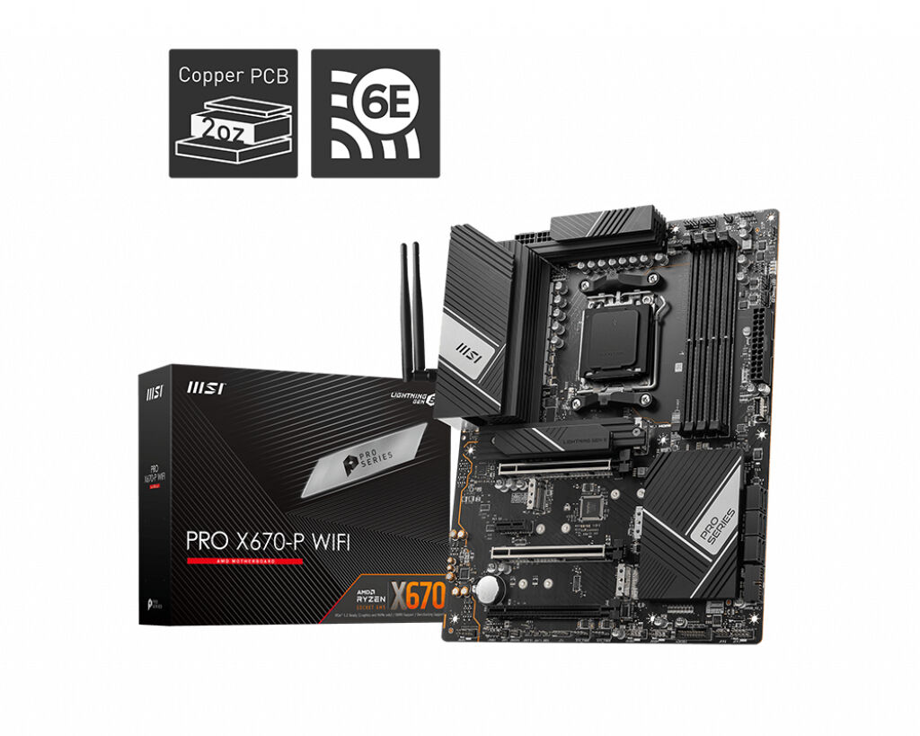 MSI PRO X670-P WIFI scheda madre AMD X670 Presa di corrente AM5 ATX [911-7D67-001]