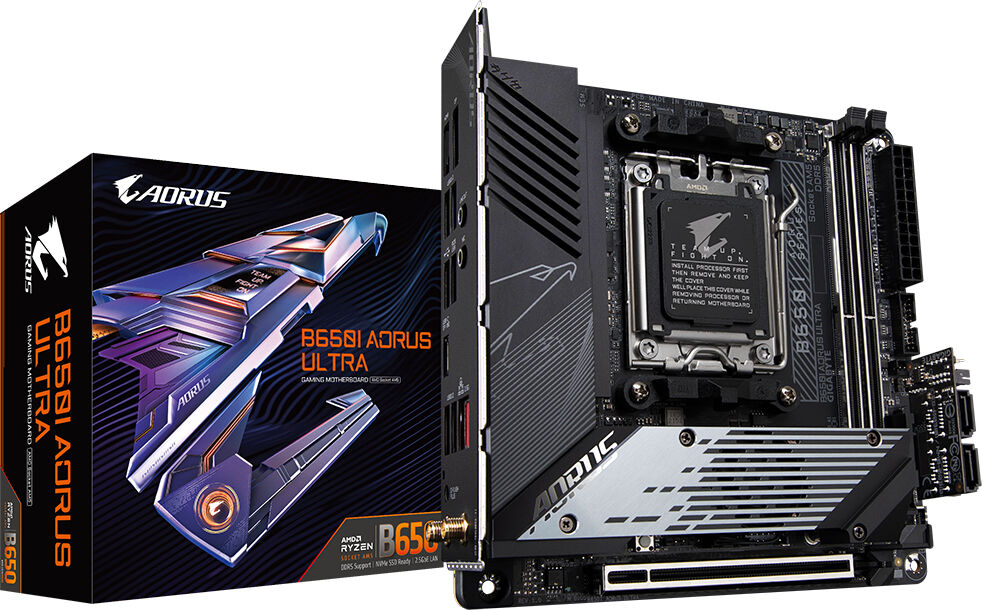 Gigabyte B650I AORUS ULTRA scheda madre AMD B650 Presa di corrente AM5 mini ITX [B650I ULTRA]