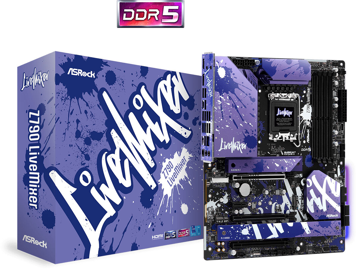 ASRock Scheda madre  Z790 LiveMixer Intel LGA 1700 ATX [90-MXBK10-A0UAYZ]