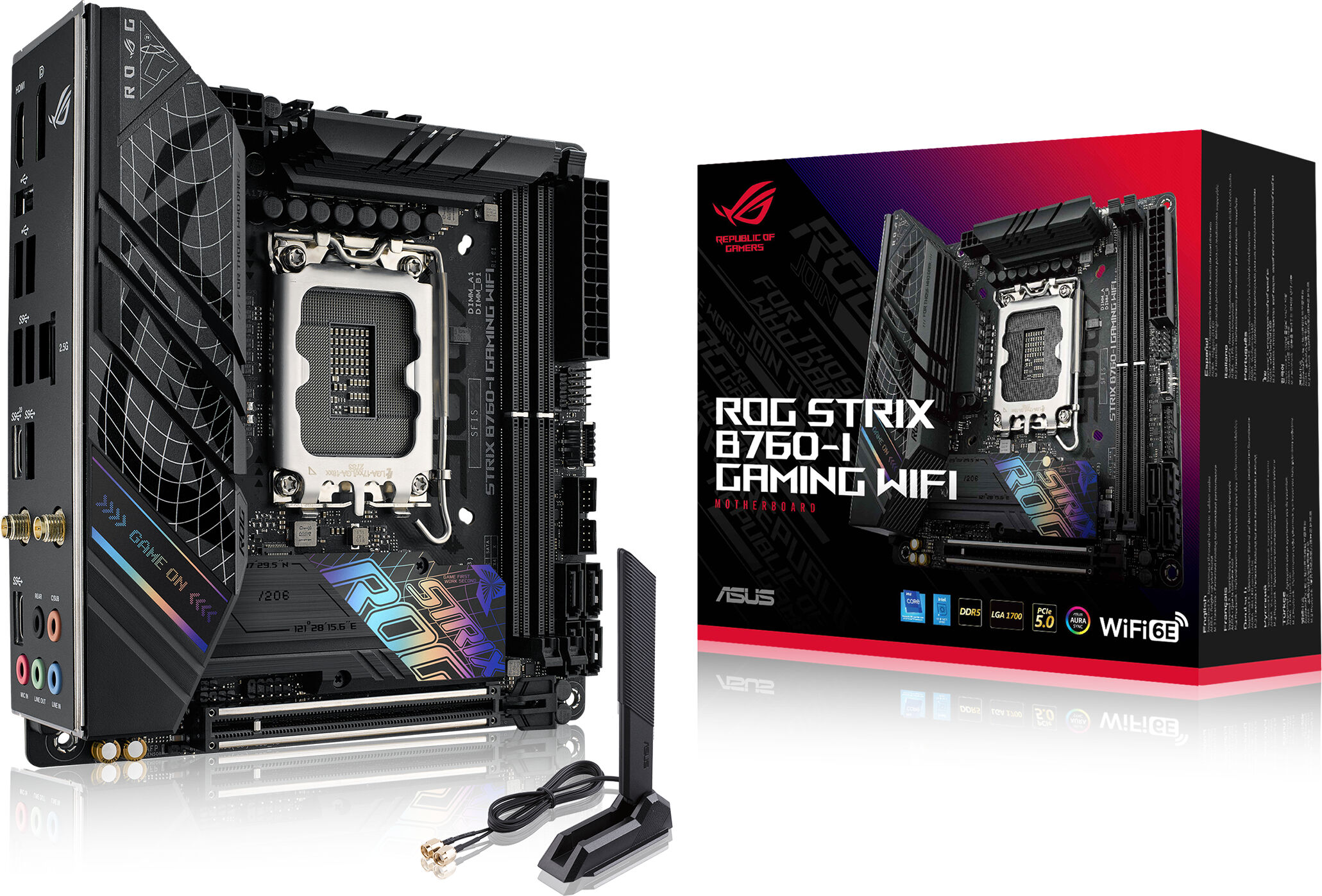 Asus Scheda madre  ROG STRIX B760-I GAMING WIFI Intel B760 LGA 1700 mini ITX [90MB1D90-M1EAY0]