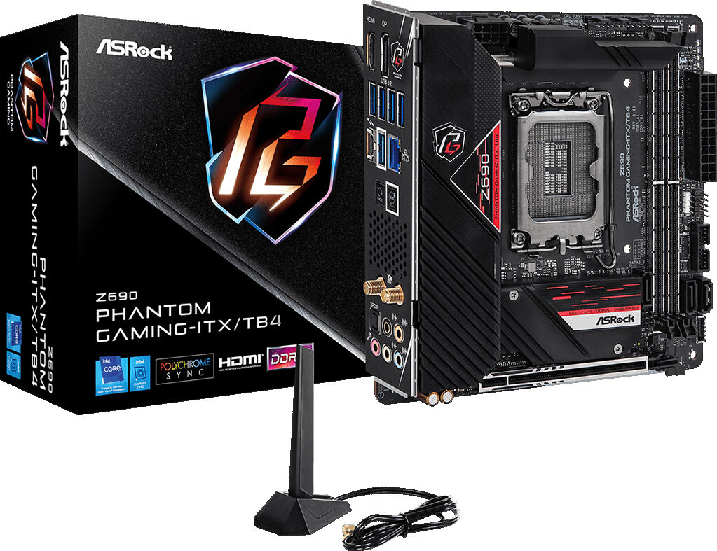 ASRock Scheda madre  Z690 Phantom Gaming-ITX/TB4 Intel LGA 1700 mini ITX [90-MXBI10-A0UAYZ]