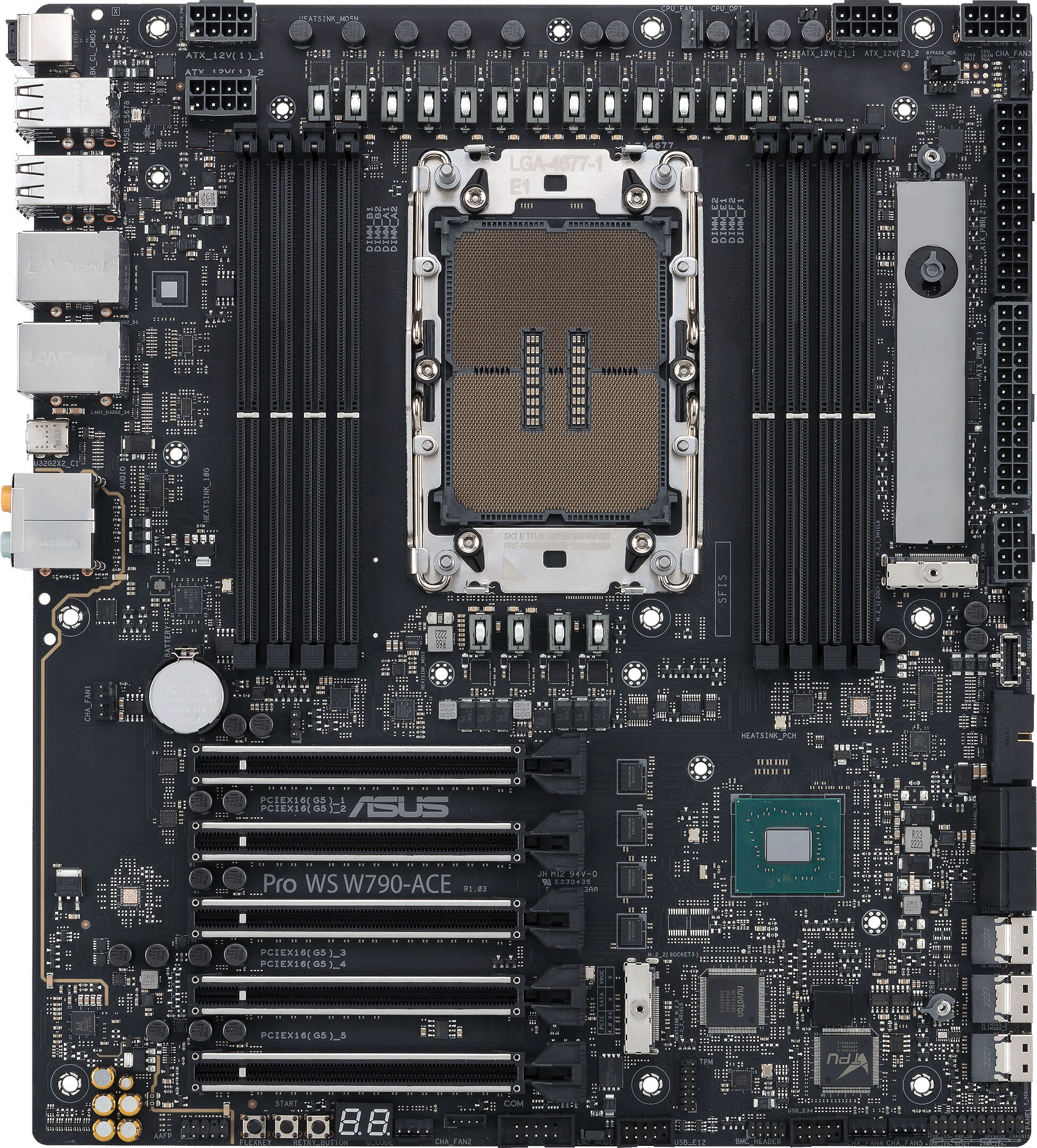 Asus Scheda madre  PRO WS W790-ACE Intel W790 LGA 4677 (Socket E) SSI CEB [90MB1C70-M0EAY0]