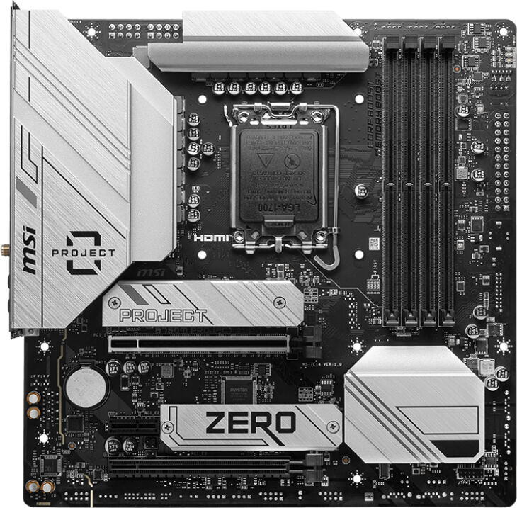 MSI B760M PROJECT ZERO scheda madre Intel B760 LGA 1700 micro ATX [B760M ZERO]