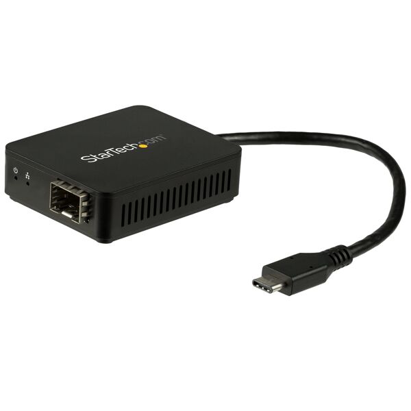 startech.com adattatore di rete usb-c a fibre ottiche - convertitore sfp con slot aperto [us1gc30sfp]