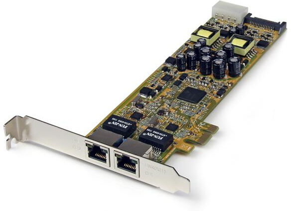 StarTech.com Adattatore scheda di rete PCIe Ethernet Gigabit PCI Express a due porte - PoE/PSE [ST2000PEXPSE]