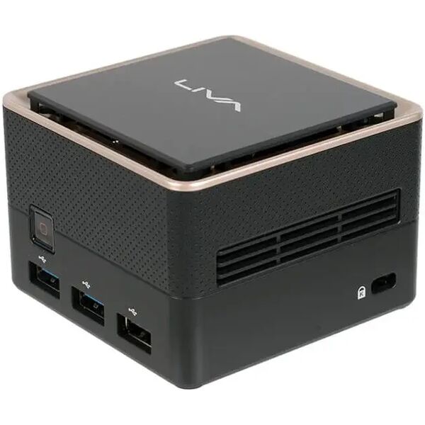 ecs pc/workstation  liva q3 plus amd ryzen embedded v1000 v1605b 8 gb ddr4-sdram 128 emmc windows 10 pro mini pc nero [95-677-mz6a04]