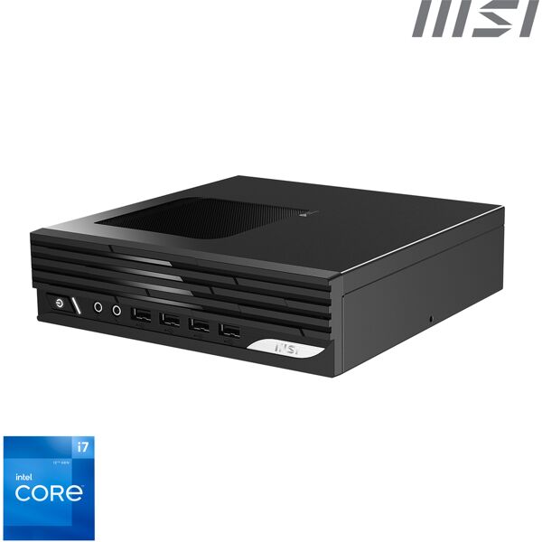 msi pro dp21 12m-058buk barebone per pc/stazione di lavoro mini pc nero intel h610 i7-12700 [pro 12m-i7 1270]