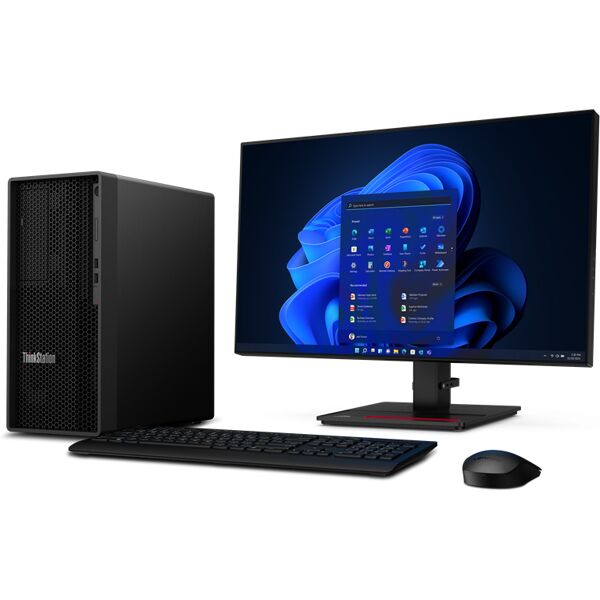 lenovo pc/workstation  thinkstation p358 tower amd ryzen™ 7 pro 5845 32 gb ddr4-sdram 1 tb ssd nvidia geforce rtx 3060 windows 11 pro stazione di lavoro nero [30gl001eix]