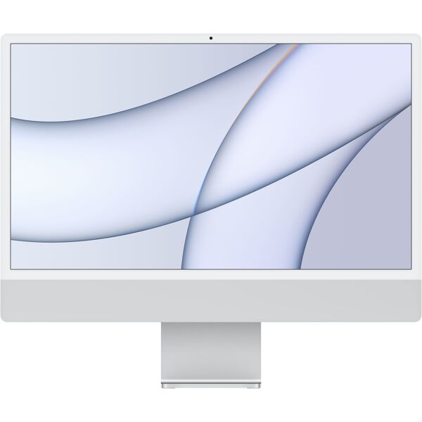 apple imac 24 con display retina 4.5k (chip m1 gpu 8-core, 256gb ssd) - argento (2021) [mgpc3t/a]