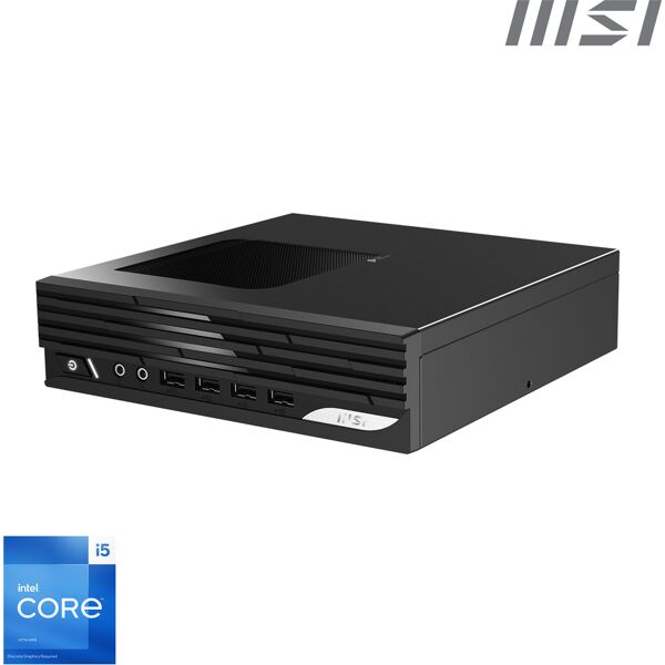 msi barebone  pro dp21 13m-i5 13400 bb pc con dimensioni 2,3 l nero i5-13400 intel h610 4,6 ghz [pro 13m-i5 1340] senza sistema operativo