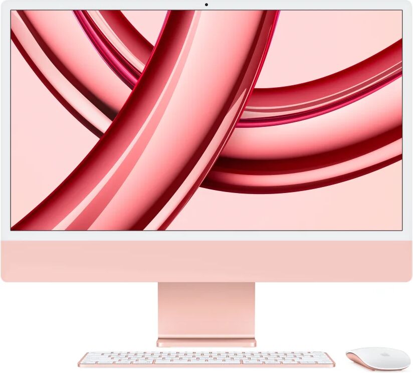 Apple iMac con Retina 24'' Display 4.5K M3 chip 8‑core CPU e 10‑core GPU, 512GB SSD - Rosa [MQRU3T/A]