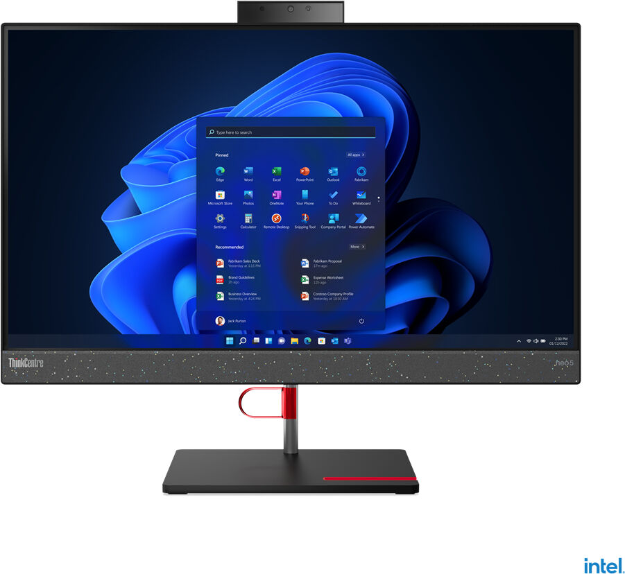 Lenovo ThinkCentre neo 50a Intel® Core™ i5 i5-12500H 60,5 cm (23.8") 1920 x 1080 Pixel PC All-in-one 16 GB DDR5-SDRAM 512 SSD Windows 11 Pro Wi-Fi 6 (802.11ax) Nero [12B6000QPB]