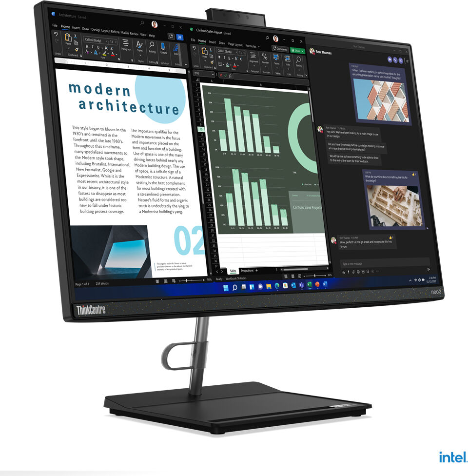 Lenovo ThinkCentre neo 30a Intel® Core™ i7 i7-1260P 60,5 cm (23.8") 1920 x 1080 Pixel 16 GB DDR4-SDRAM 512 SSD PC All-in-one Windows 11 Pro Wi-Fi 6 (802.11ax) Nero [11U5000GUK]