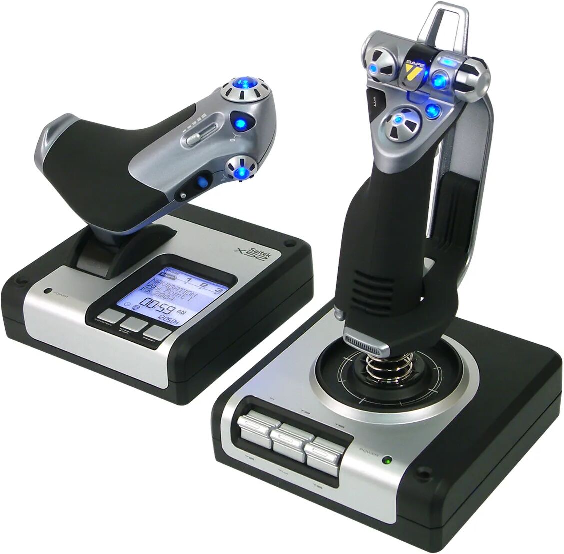 Logitech Flight Control System Nero, Argento USB 2.0 Simulazione di Volo Analogico/Digitale PC [945-000006]