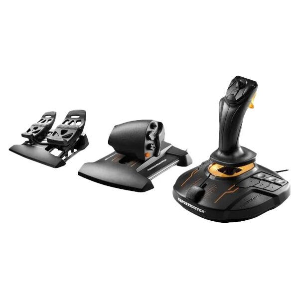 thrustmaster t-16000m fcs flight pack nero usb joystick analogico/digitale mac, pc [2960782]