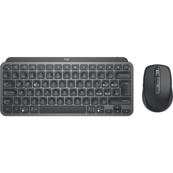 logitech mx keys mini combo for business tastiera mouse incluso rf senza fili + bluetooth qwerty italiano grafite [920-011057]